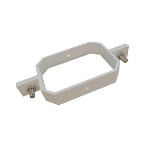 Хомут прямоугольный для крепления водосточной трубы (белый)